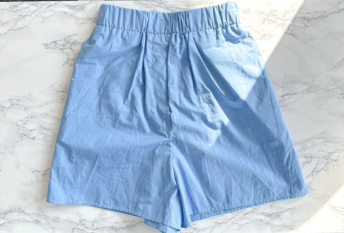The Frankie Shop Blue Lui Logo Embroidered Front Cotton Boxer Shorts - Imagen 3