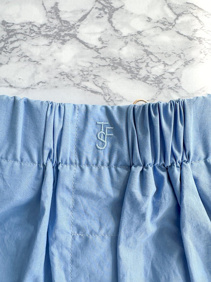 The Frankie Shop Blue Lui Logo Embroidered Front Cotton Boxer Shorts - Imagen 8