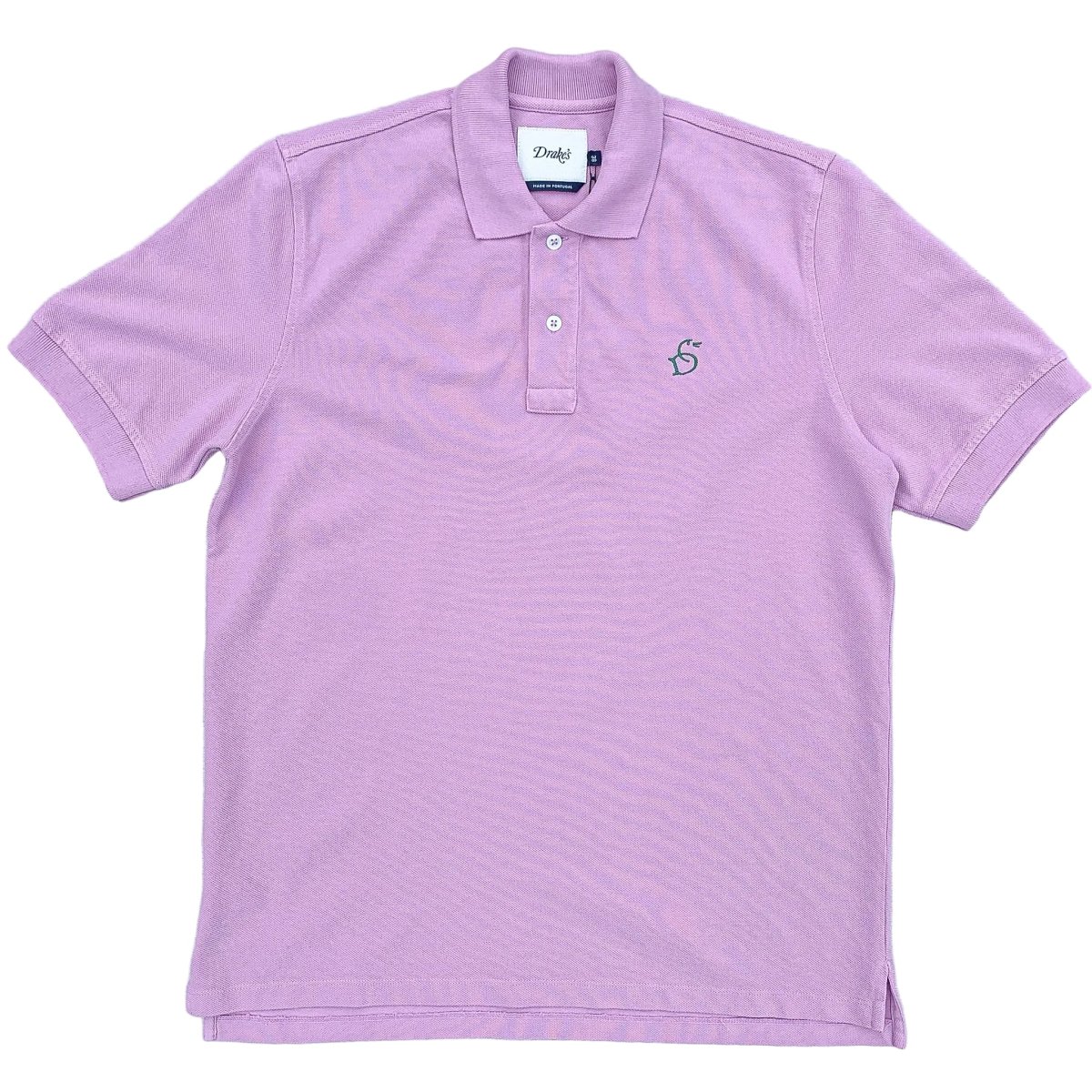 Drake's Lilac Pink Polo Shirt With Duck Logo Embroidered Cotton Piqué - Imagen 2