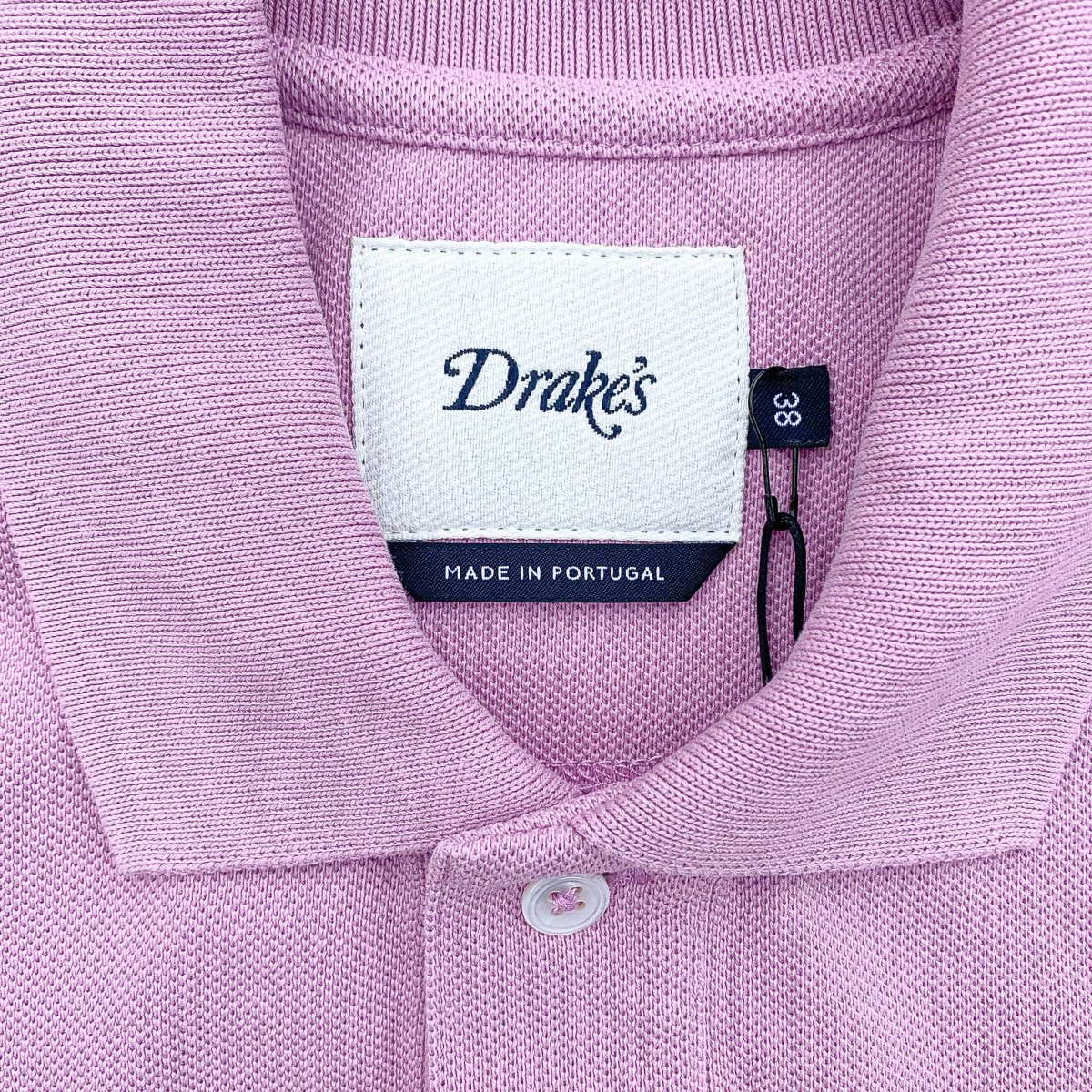 Drake's Lilac Pink Polo Shirt With Duck Logo Embroidered Cotton Piqué - Imagen 4