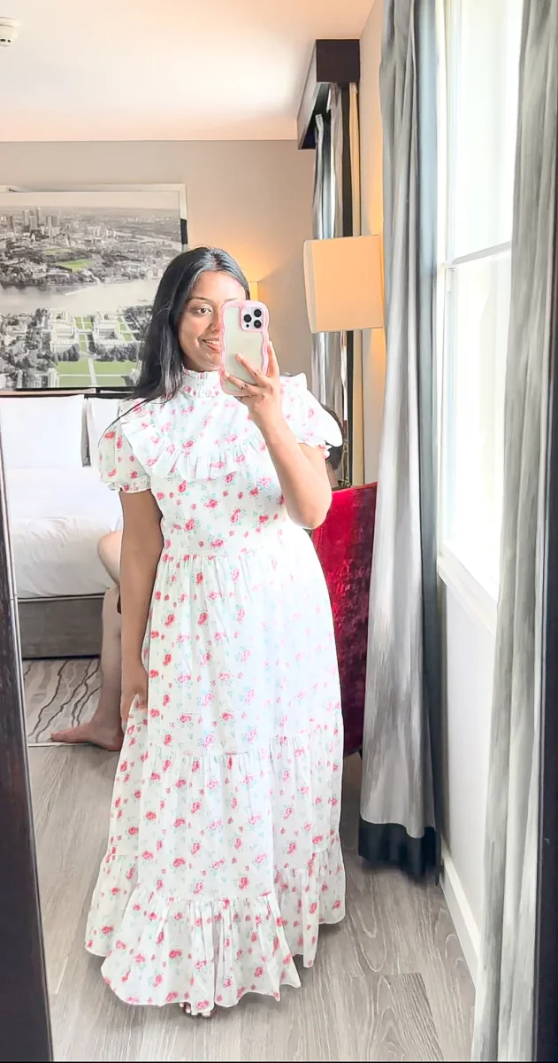 Amy Jane London Ditsy Floral Prairie High Neck Maxi Dress - Imagen 5