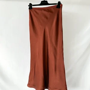 Anine Bing Dark Cherry Silk Slip Skirt (IMPERFECT)