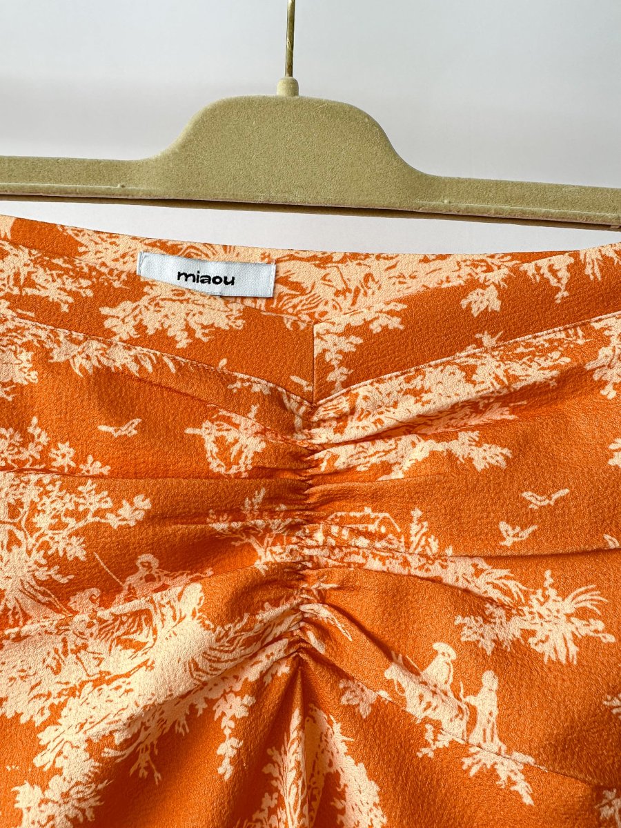 Miaou x Paloma Elsesser Preston Clementine Toile Print Midi Skirt - Imagen 8