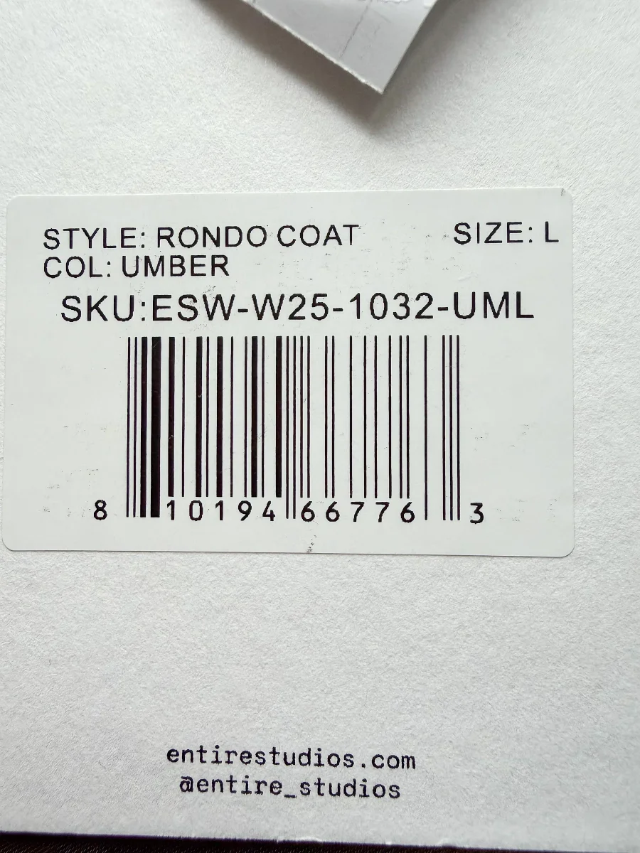Entire Studios Rondo Coat Dark Brown - Imagen 7