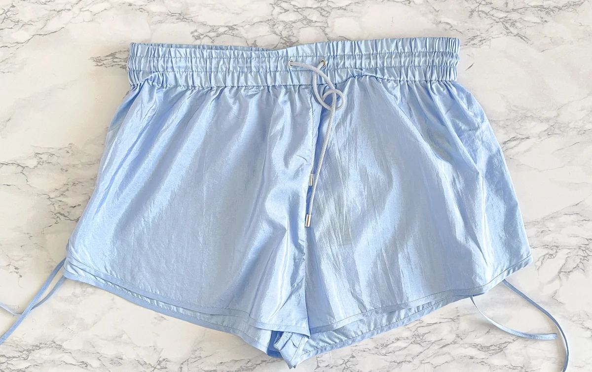 Isabel Marant Lysmee Blue Side-tie Track Boxer Shorts - Imagen 4