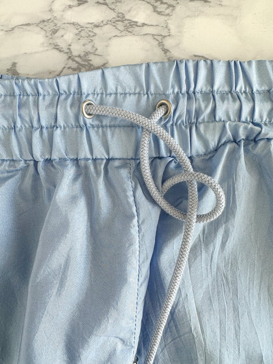 Isabel Marant Lysmee Blue Side-tie Track Boxer Shorts - Imagen 7