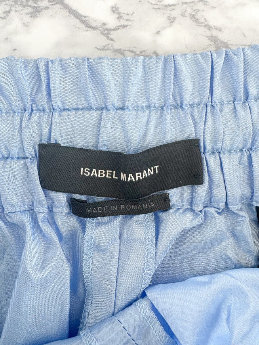 Isabel Marant Lysmee Blue Side-tie Track Boxer Shorts - Imagen 5