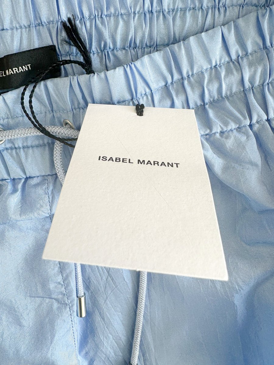 Isabel Marant Lysmee Blue Side-tie Track Boxer Shorts - Imagen 9