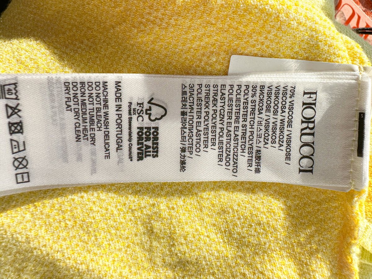 Fiorucci Yellow Angel Cherub Print Knit V-Neck Top - Imagen 8