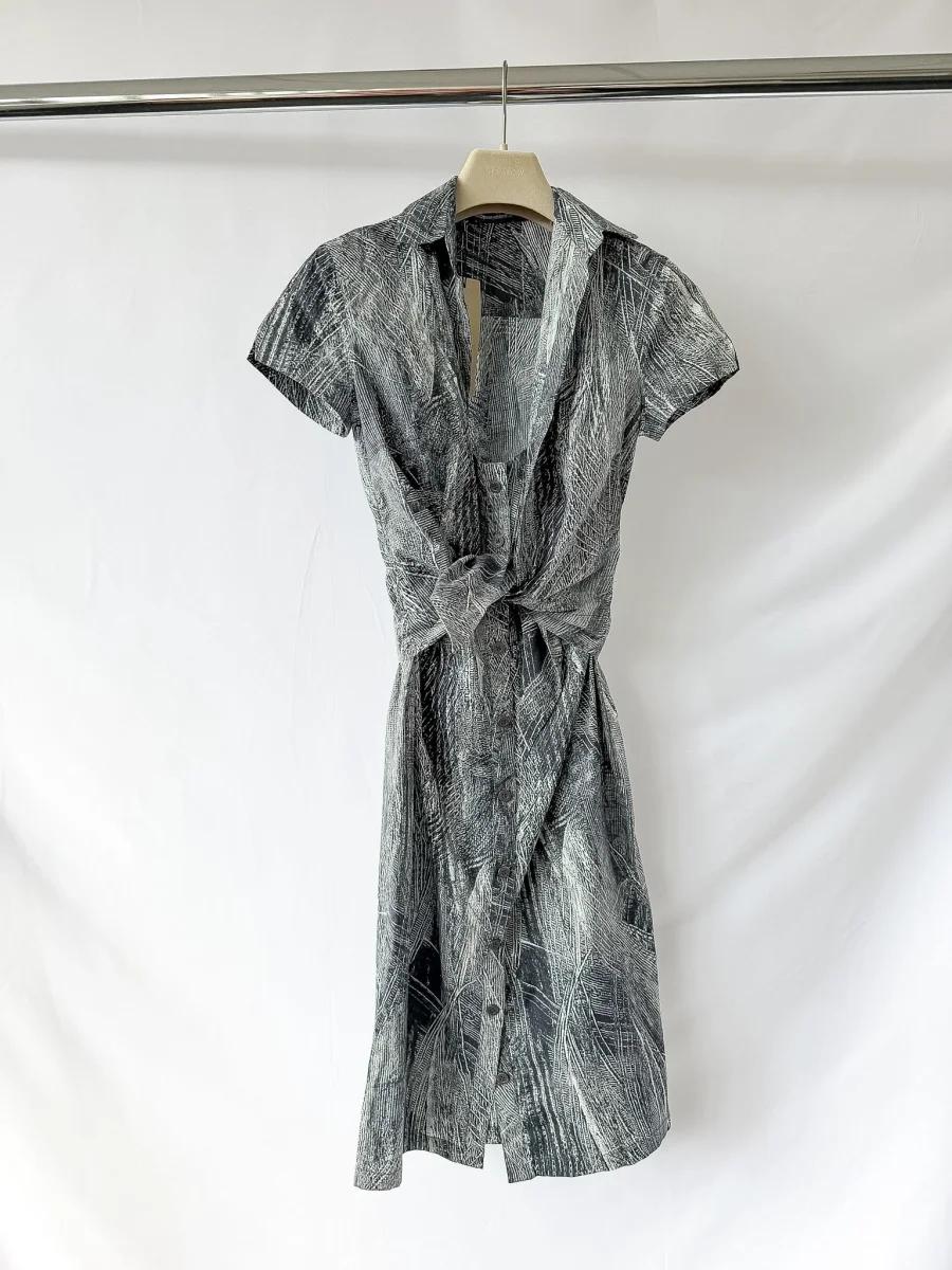 Samantha Sung Printed Short Sleeve Wrap Front Dress - Imagen 3