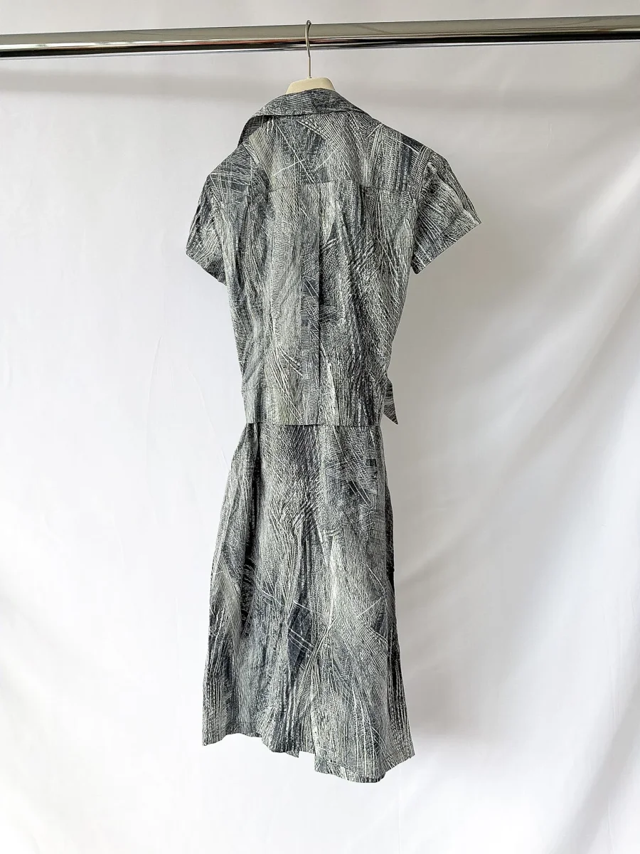 Samantha Sung Printed Short Sleeve Wrap Front Dress - Imagen 7