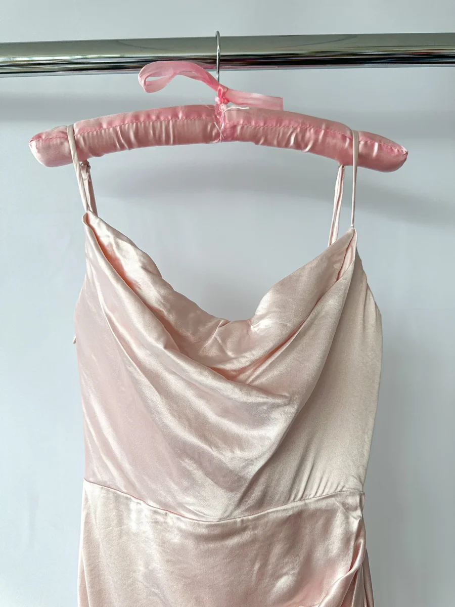 House Of CB Reva Blush Satin Balcony Corset Dress - Imagen 7
