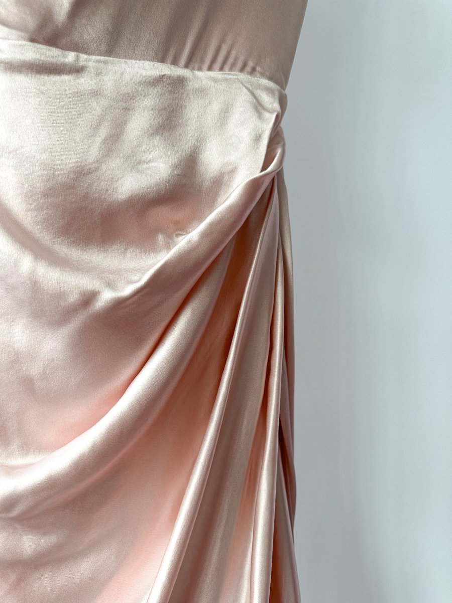 House Of CB Reva Blush Satin Balcony Corset Dress - Imagen 8