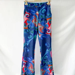House Of Sunny Losing My Favourite Game Psychedelic Blue Trousers