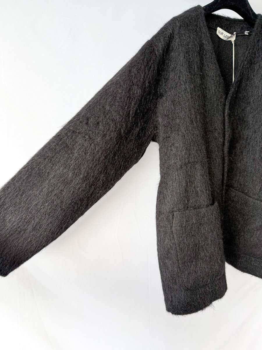 Our Legacy Black Mohair Button-Up Cardigan - Imagen 4