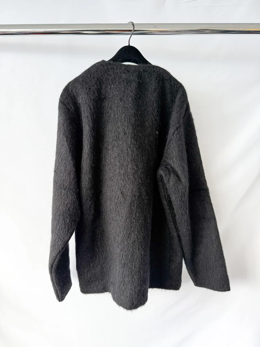 Our Legacy Black Mohair Button-Up Cardigan - Imagen 6