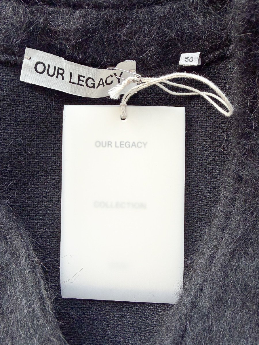 Our Legacy Black Mohair Button-Up Cardigan - Imagen 7