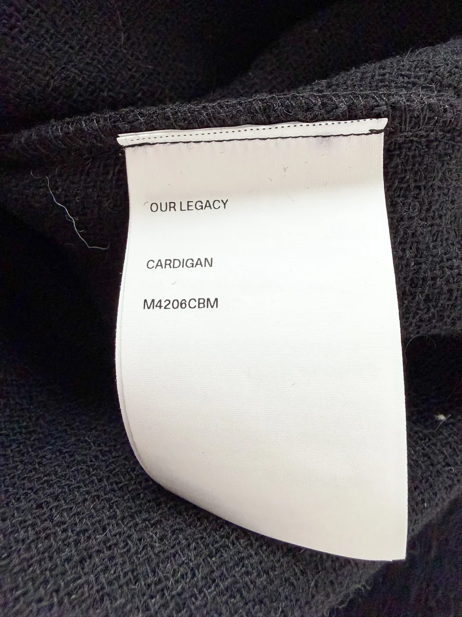 Our Legacy Black Mohair Button-Up Cardigan - Imagen 8