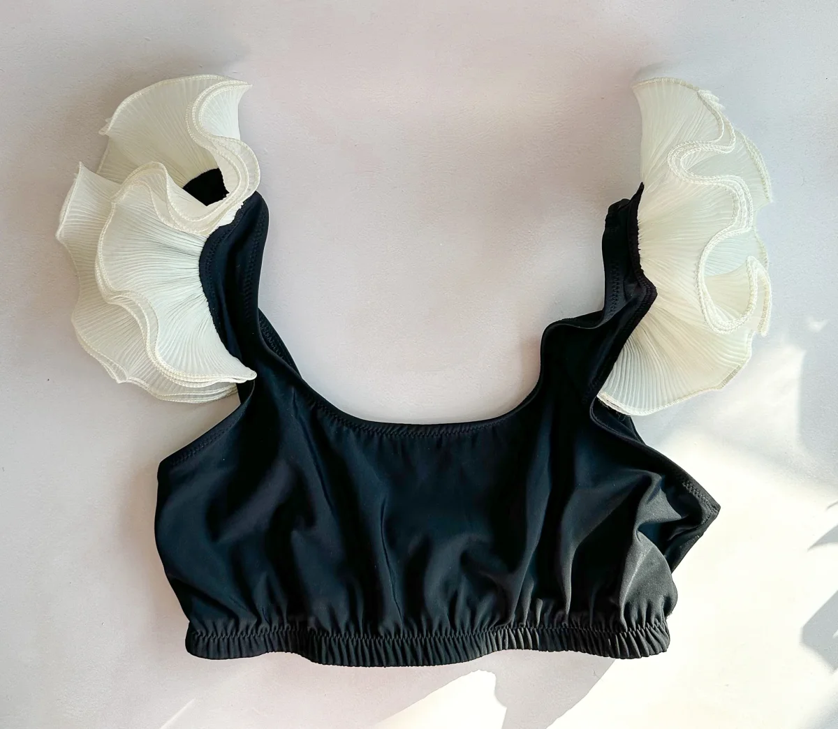 Sleeper Black Ariel Ruffle Trim Bikini Top - Imagen 2