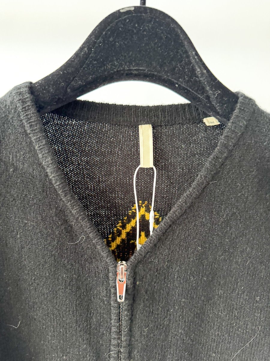 Sunflower Black Movie Merino Wool Zip Cardigan - Imagen 4
