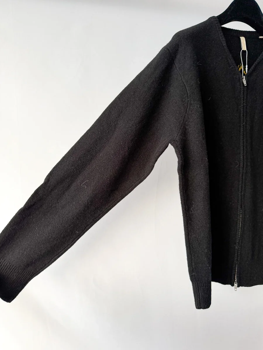 Sunflower Black Movie Merino Wool Zip Cardigan - Imagen 5