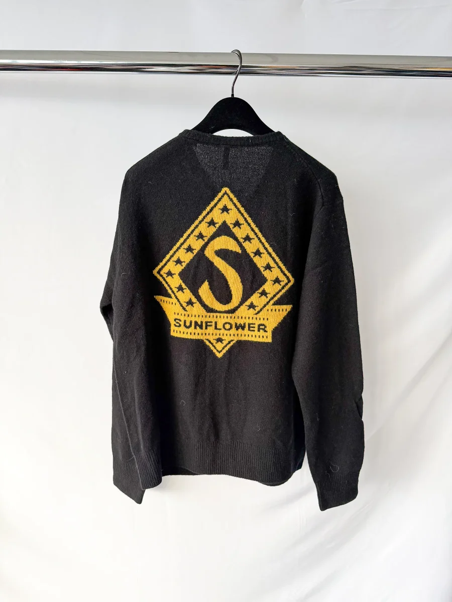 Sunflower Black Movie Merino Wool Zip Cardigan - Imagen 2