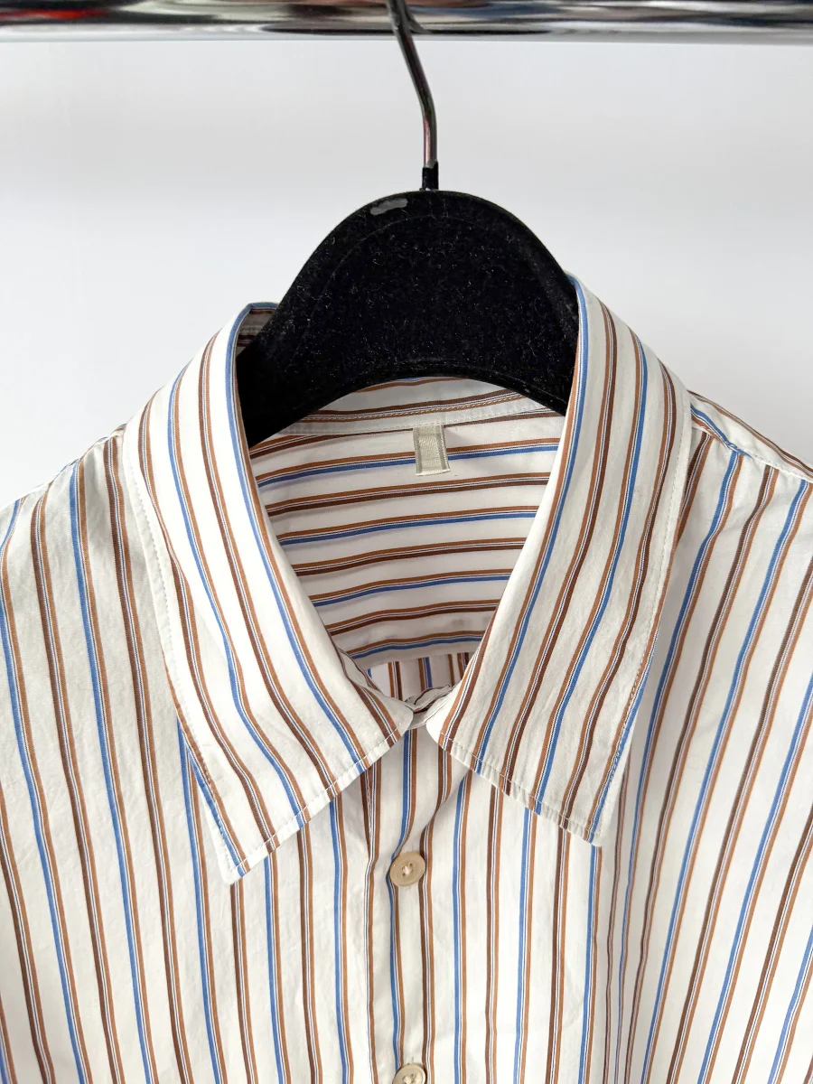 Sunflower Striped Cotton Poplin Shirt - Imagen 8
