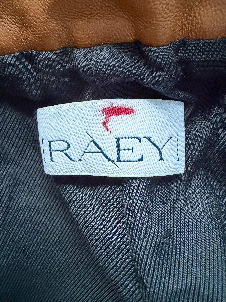 Raey Lambskin Leather Tan Brown Tapered Hem Trousers - Imagen 9