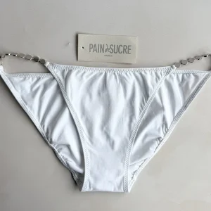 Pain De Sucre White Chain Sides Bikini Bottom in Ciron