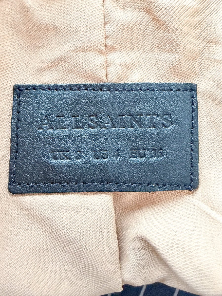 All Saints Azari Bomber Honey Brown Suede Jacket - Imagen 8