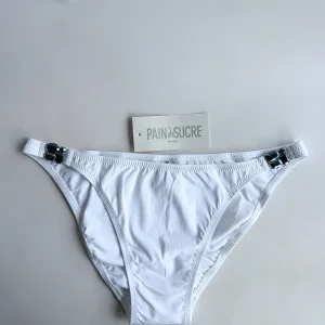 Pain De Sucre White Jewel Sides Bikini Bottom in Nipy