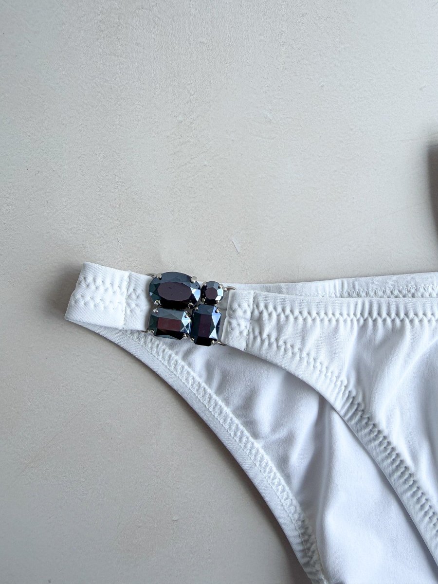 Pain De Sucre White Jewel Sides Bikini Bottom in Nipy - Imagen 3