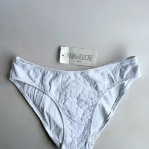 Pain De Sucre White Floral Woven Bikini Bottom in Inae