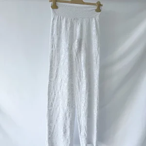Pain De Sucre White Lace Beach Trousers in Timea