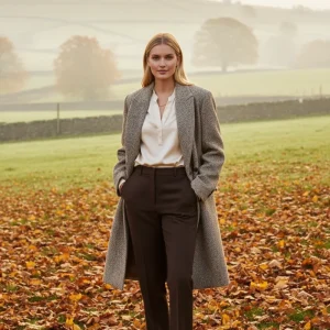 Hugo Boss Brown Tweed Over Coat