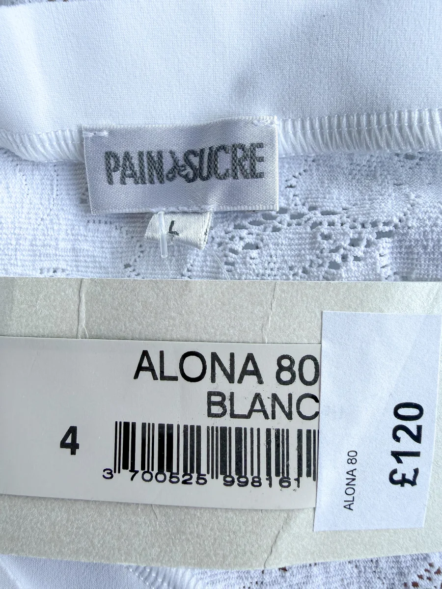 Pain De Sucre White Lace Camisole Thong Bodysuit Top in Alona - Imagen 4