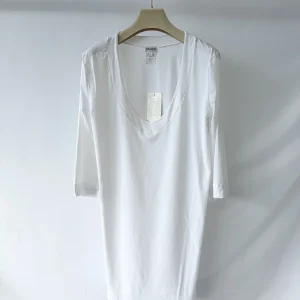 Pain De Sucre White Loose Cut V-Neck Beach Coverup Dress in Nessa
