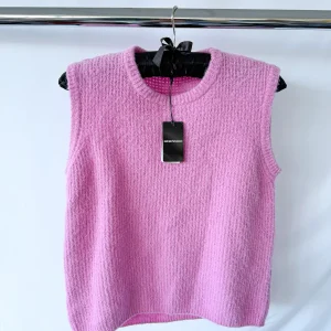 Emporio Armani Pink Alpaca Wool Vest Knitwear Top