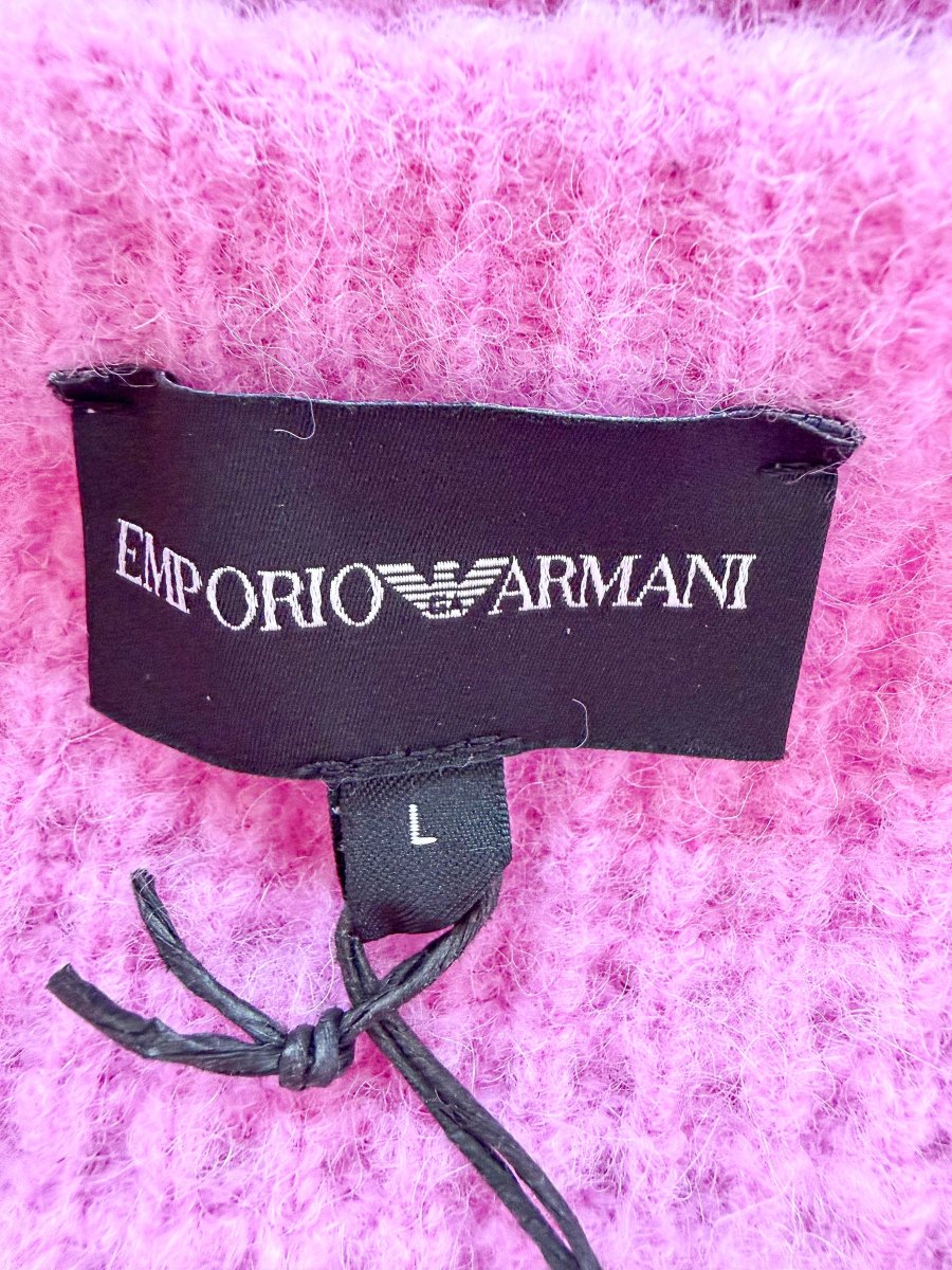 Emporio Armani Pink Alpaca Wool Vest Knitwear Top - Imagen 8