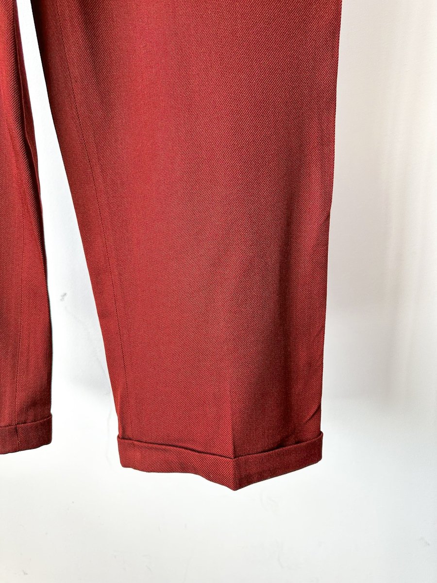 Gant Burgundy Wool Twill Suit Pant - Imagen 4