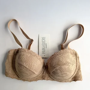 Pain De Sucre Brown Lace Bra in Lua Biscuit