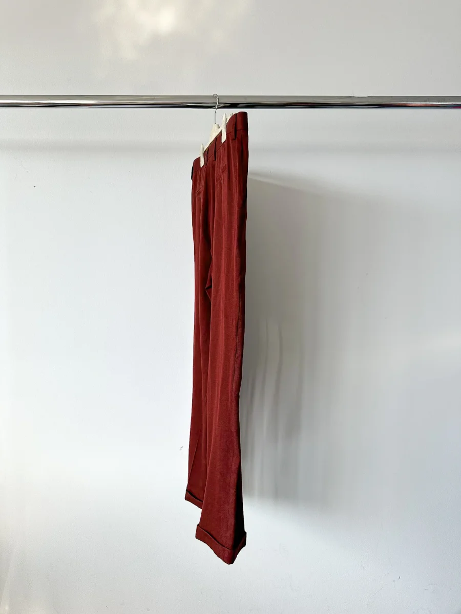 Gant Burgundy Wool Twill Suit Pant - Imagen 7