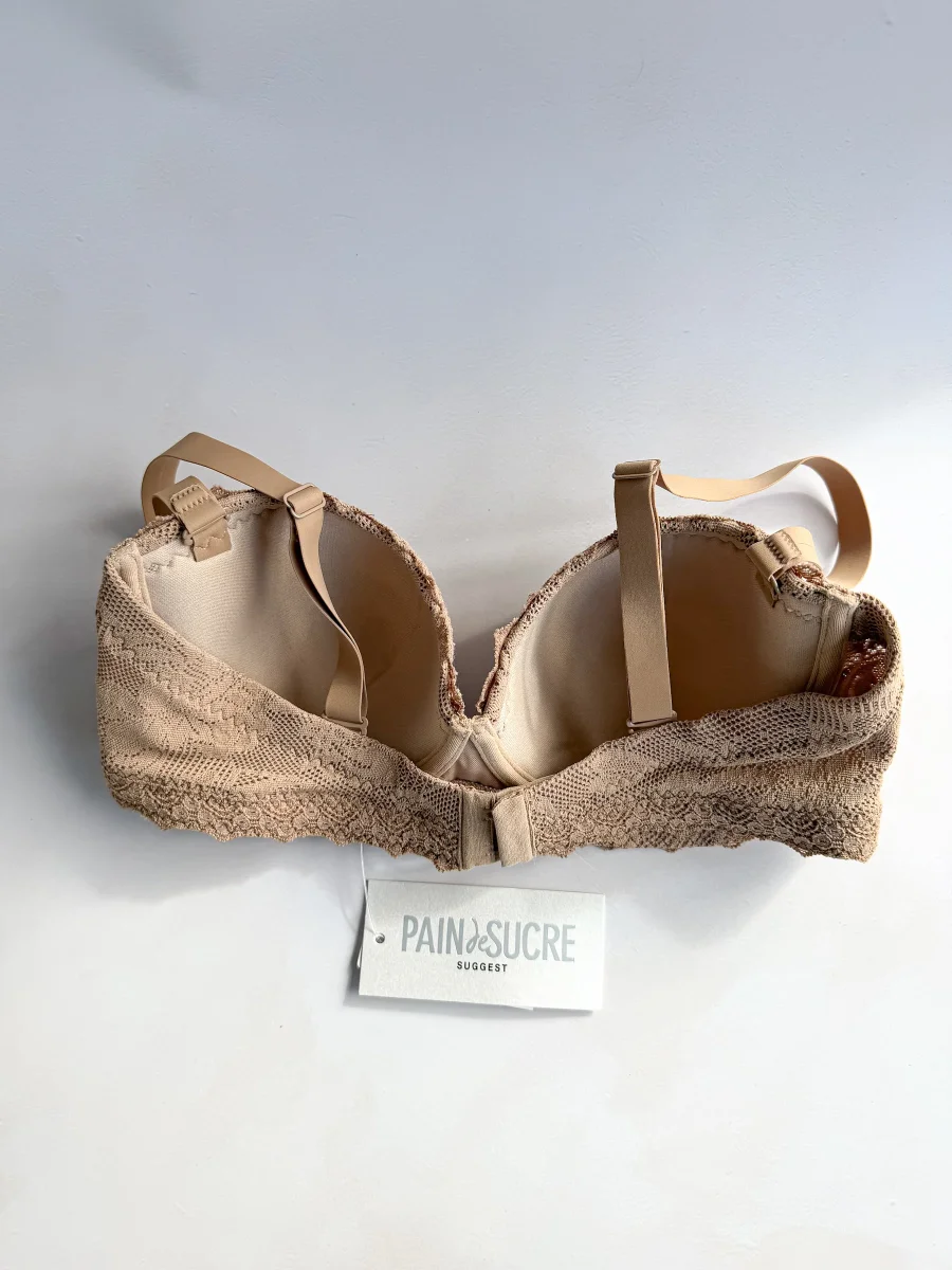 Pain De Sucre Brown Lace Bra in Lua Biscuit - Imagen 8