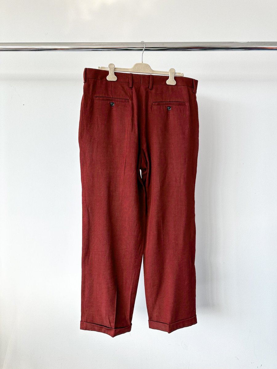 Gant Burgundy Wool Twill Suit Pant - Imagen 8