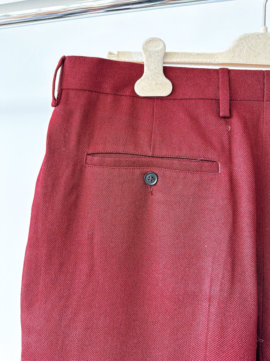 Gant Burgundy Wool Twill Suit Pant - Imagen 9