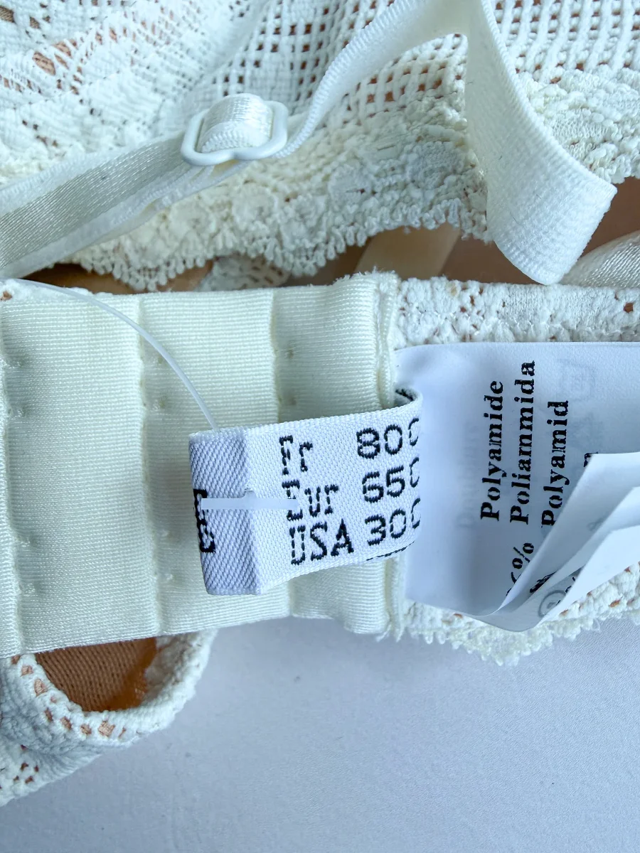 Pain De Sucre French Lace Ecru White Padded Bra in Dean - Imagen 8