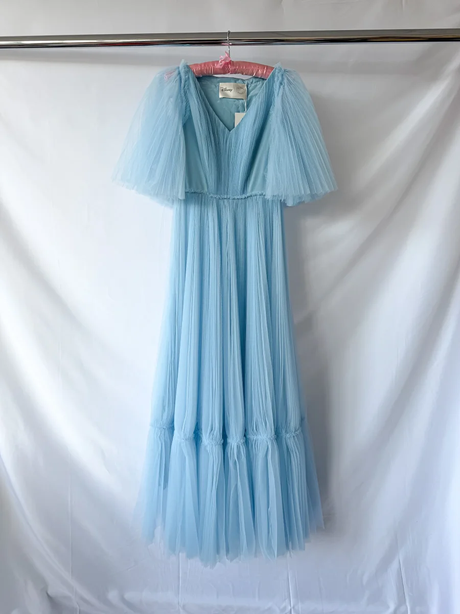 Huishan Zhang x Disney Josephine Plissé Woven Maxi Dress - Imagen 3