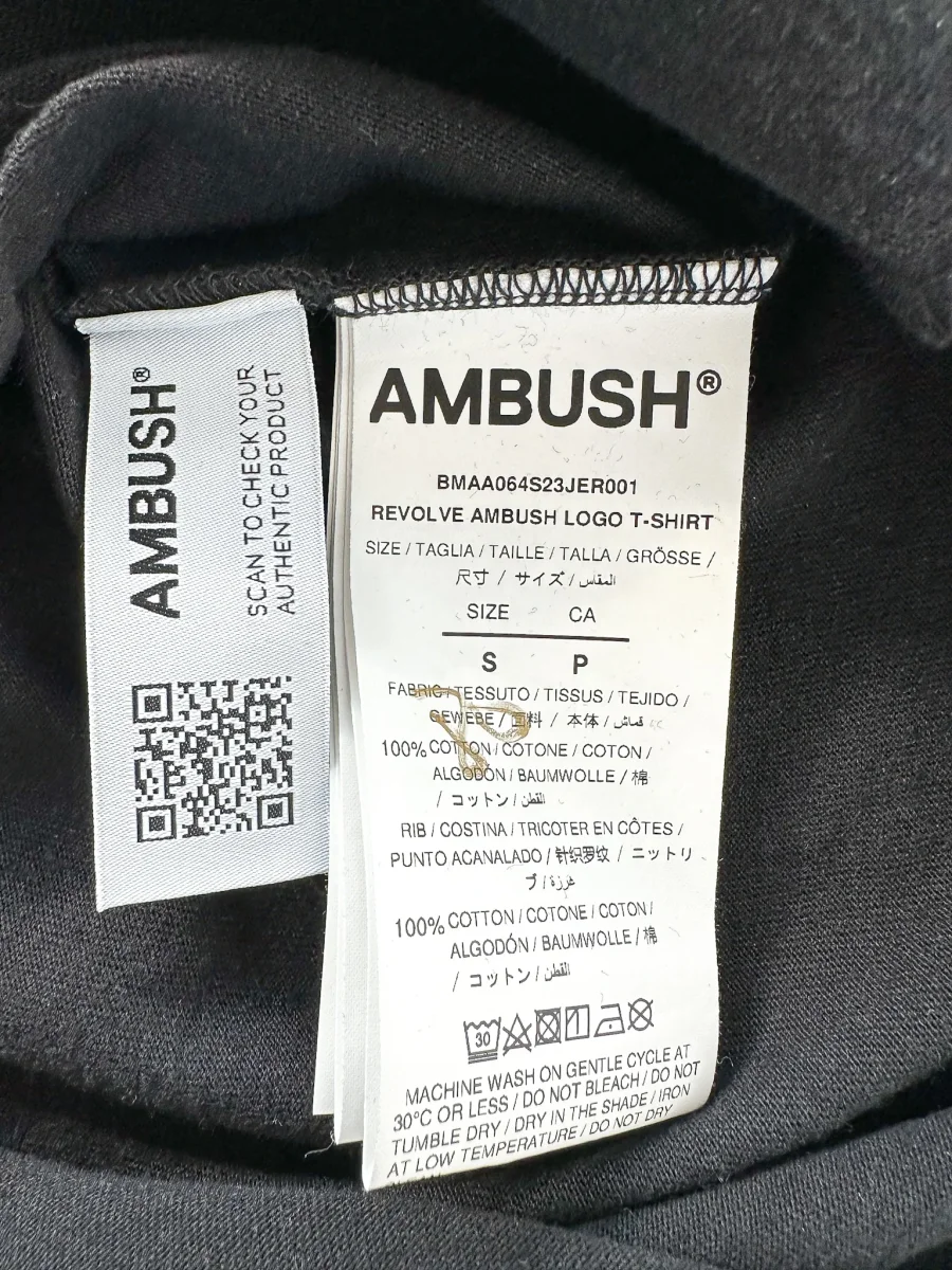 AMBUSH Workshop Black Revolve Logo T-Shirt - Imagen 6