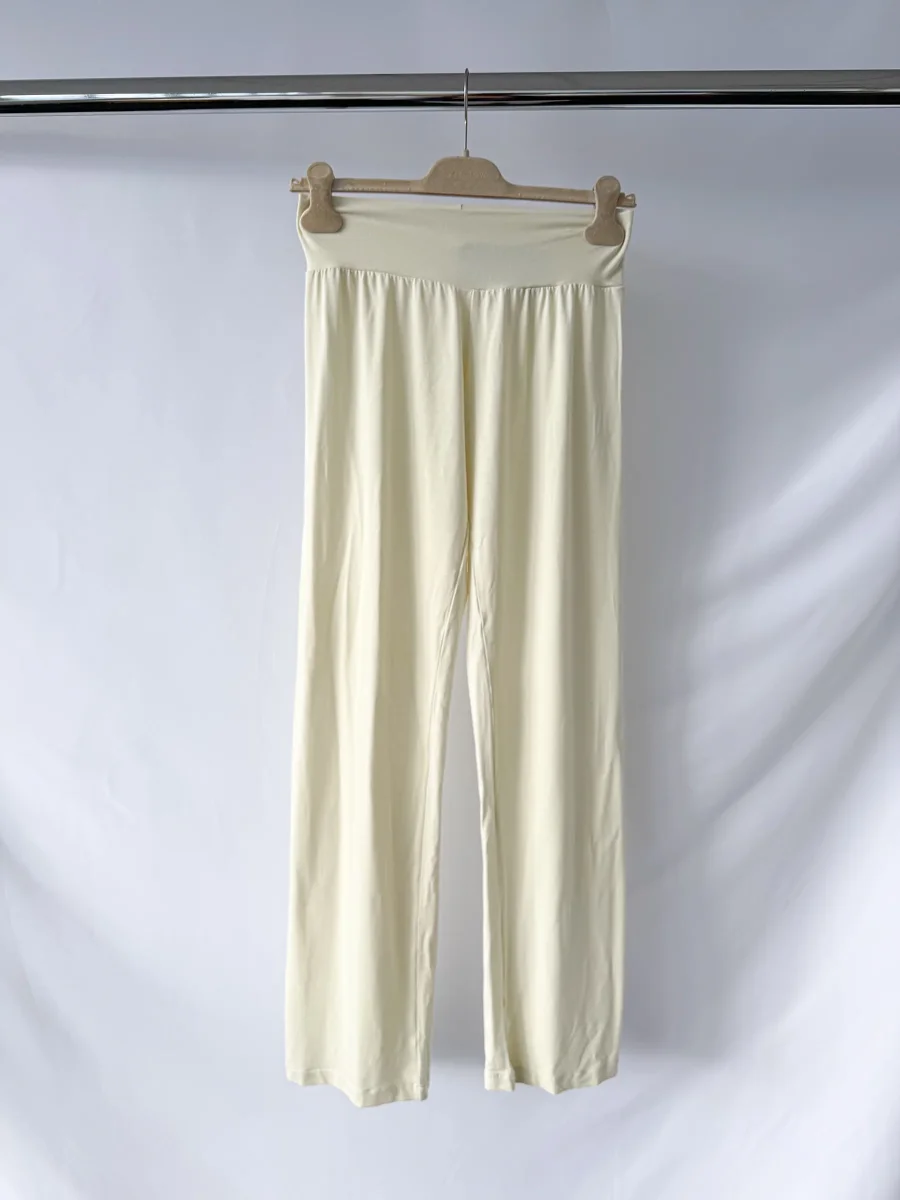 Pain De Sucre Ecru Soft Touch Stretch Waist Trousers in Brody - Imagen 6