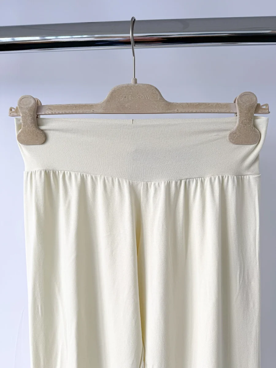 Pain De Sucre Ecru Soft Touch Stretch Waist Trousers in Brody - Imagen 8